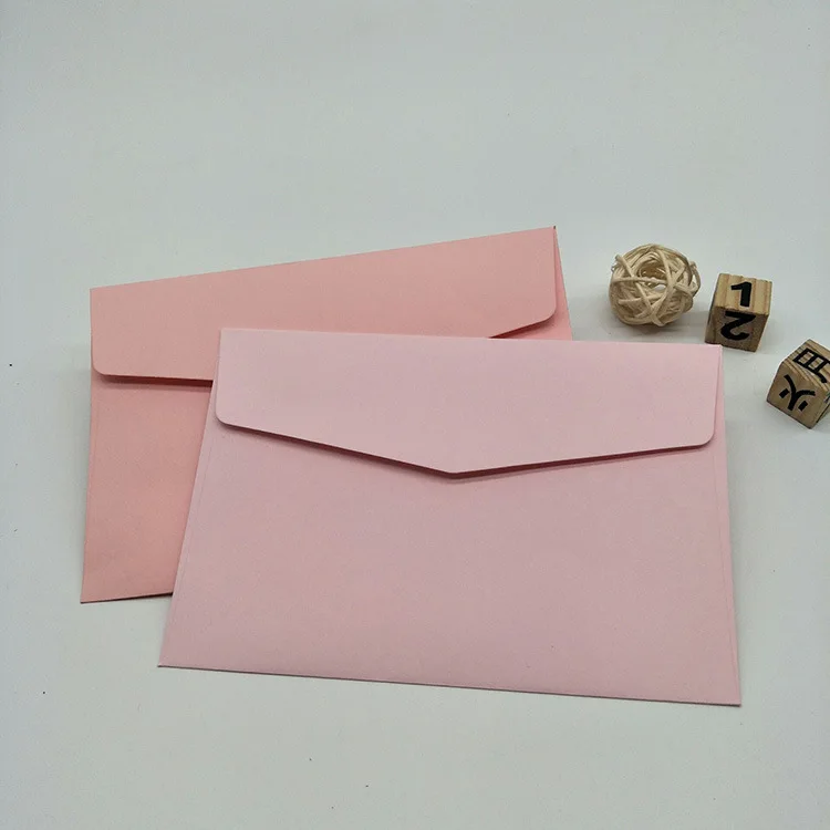 Nice design many colors colorful customized size pink green paper voucher envelope