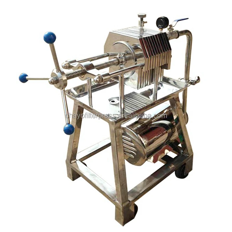 0.5 to 14m3/h stainless plate and frame filter press from China