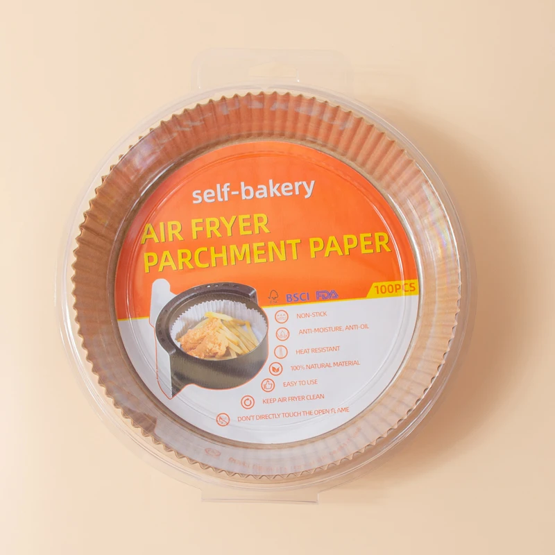 16/20/23cm non-stick food grade disposable 7.9inch 100pcs 120 pcs air fryer disposable paper liner square 9 inch