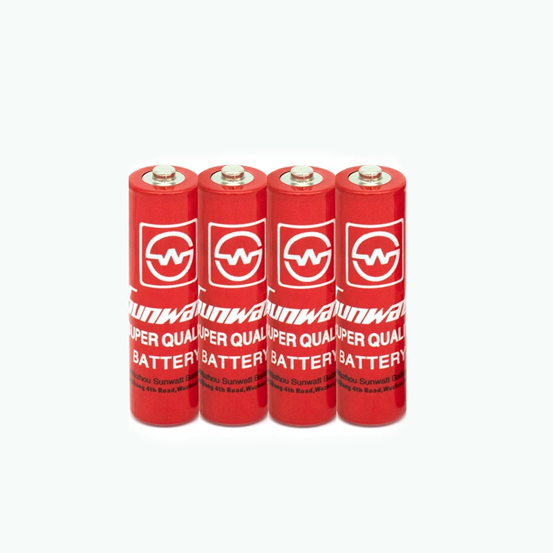 SUNWATT портативные AA R6 UM3 Углеродные цинковые первичные батареи