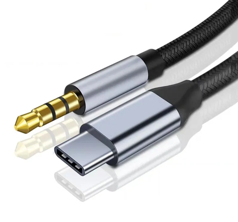 New Hot sale Factory Direct USB C Type C To 3.5mm Earphone Port Adapter Cable USB-C Aux Audio Converter Cable For Mobile Phones