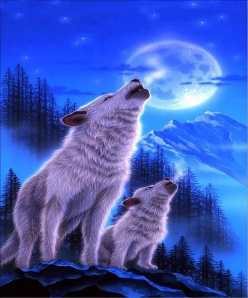 Cunzhen Pd-7309 Customized 30*40cm 5d Diamond Painting Dogs Special Diamond Wolf Painting