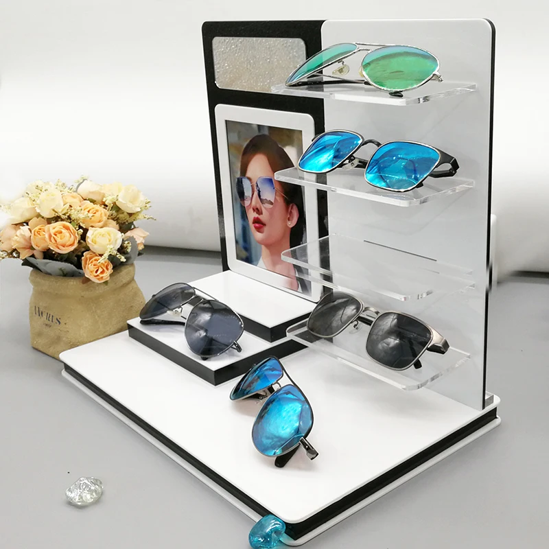 Morden Style Acrylic Sunglasses Display Holder Clear Eyeglasses Glasses Display Stand