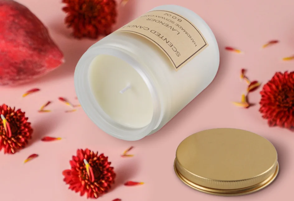 Wholesale Long Lasting Scents Best Soy Wax Scented Candle for Retail Custom Glass jar Logo Packing