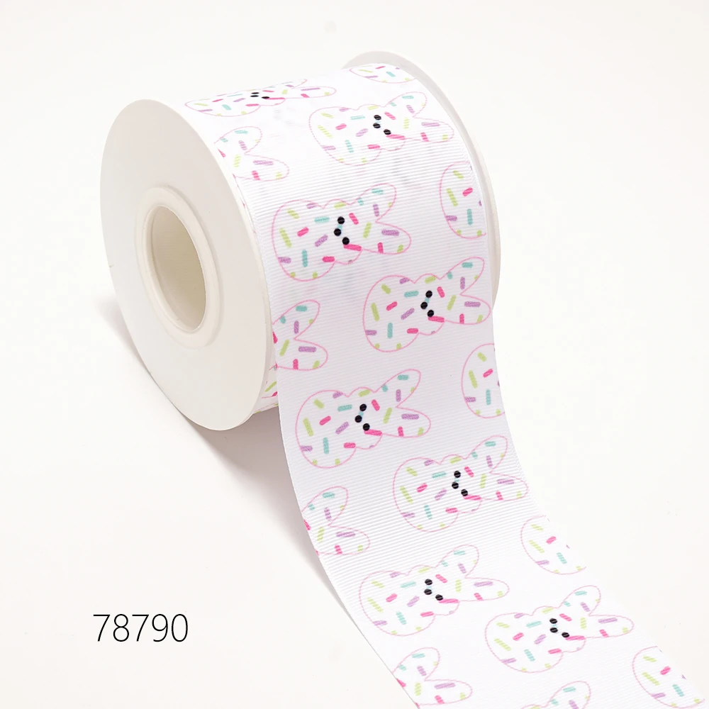 3 Inch  50 Yard Cartoon Grosgrain Ribbon For Party Wedding Decoration Handmade Rose Flowers Printed