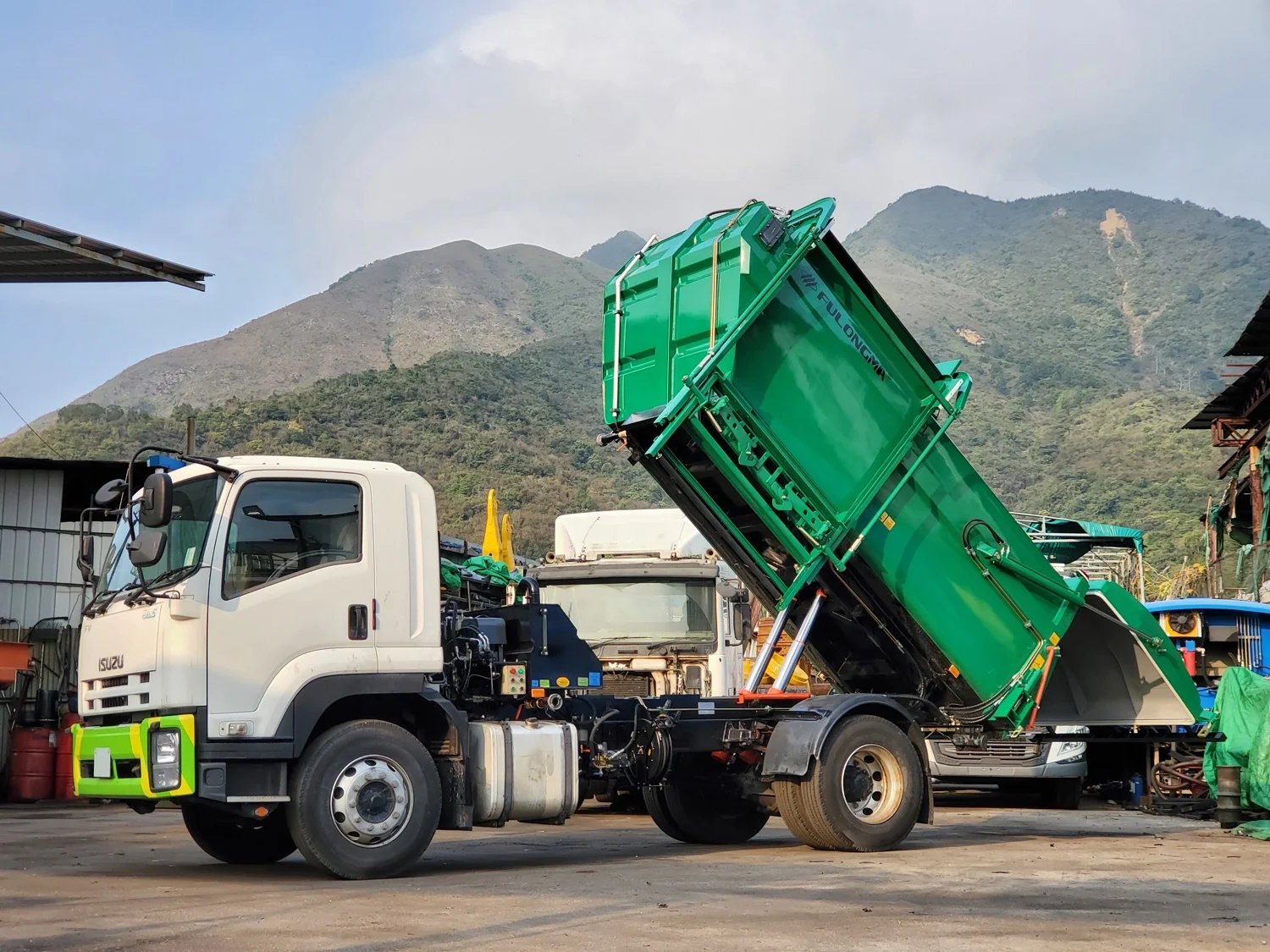 FULONGMA green 12cbm kitchen garbage dispose truck for sale