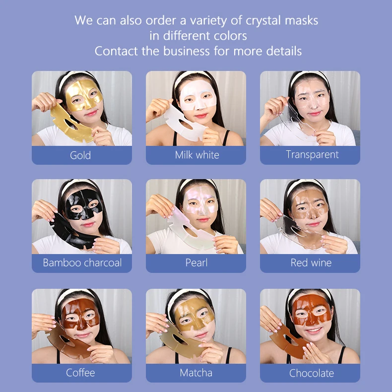 Anti-Wrinkle Sheet Anti Aging 24k Active Powder Gold Collagen Cosmetic Crystal Facial Mask