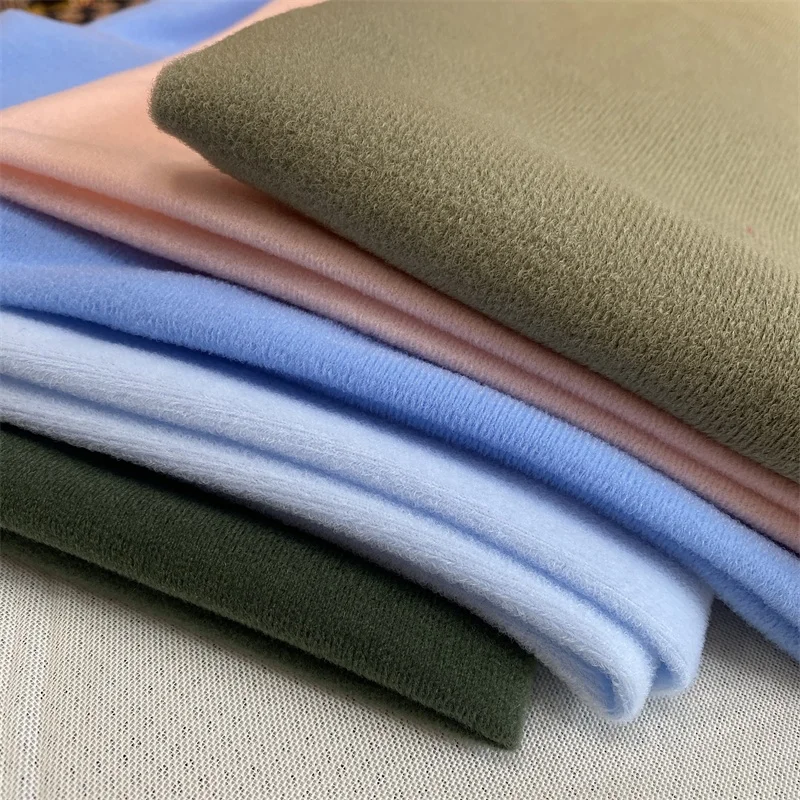 100% nylon soft magic adhesive tricot one side brushed knit loop velvet fabric supplier for bra buckle lining