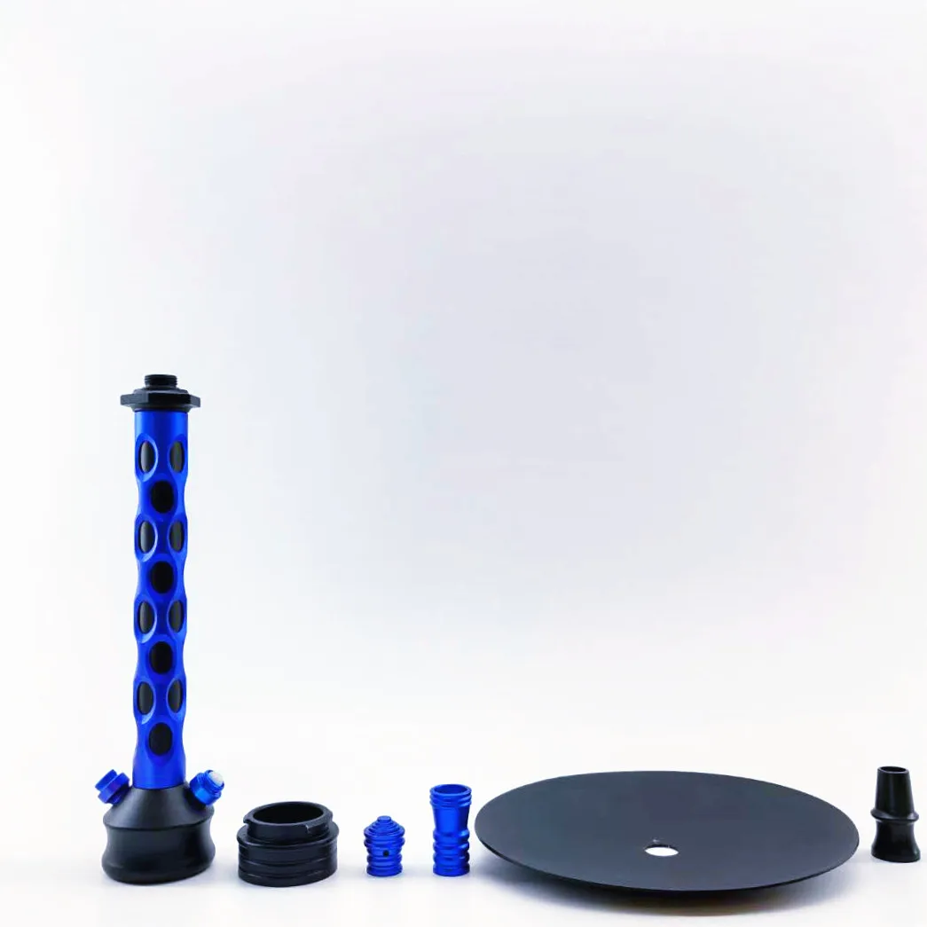 China Supplier blue bottom German style glass narguile shesha hookah shisha base
