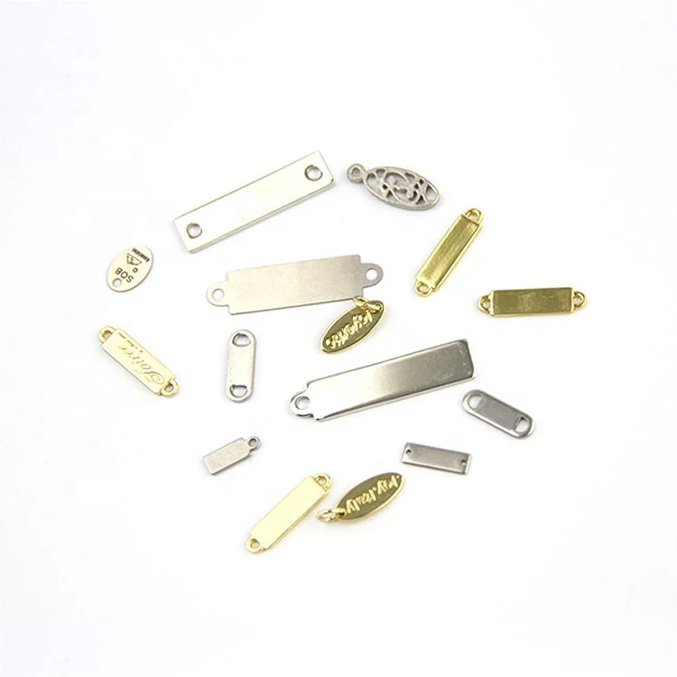 Popular Design Design Clothes Handbags Plate Handbag Tag Plates Logos Name Metal Brand Logo