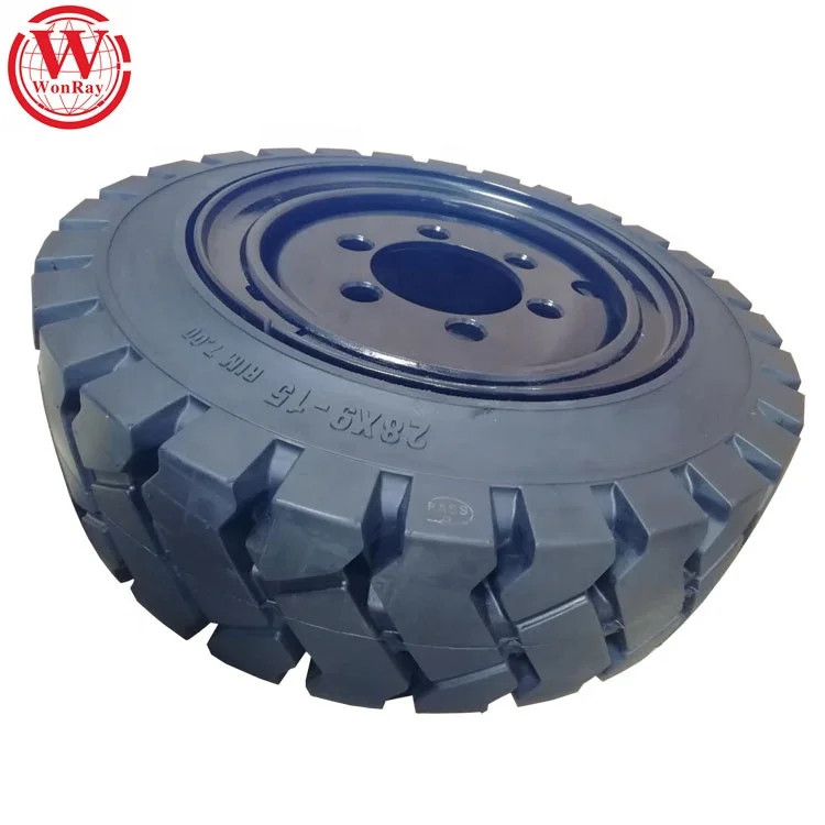 Forklift spare parts 8.15-15 28x9-15 elastic solid tires for caterpillar