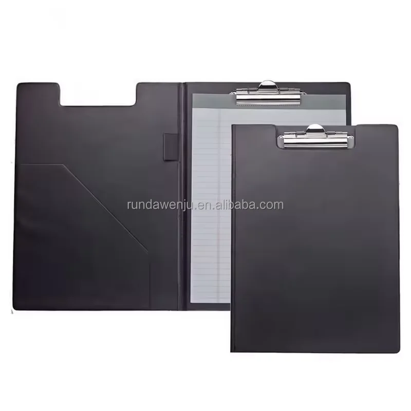 High Quality A4 Vertical PVC Clipboard Dual-Sided with Metal Clip Low Price Bag Box Case Holder for School Filing Product