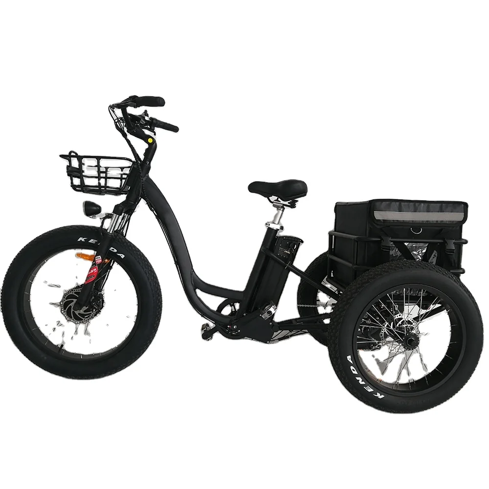 wholesale 3 wheel adults battery powered electric tricycles good look 500W 15AH 20AH electric tricycles