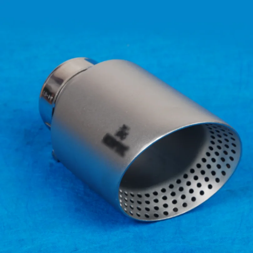 for golf 6 gti akrapovic style 3-inch inlet and 4.5-inch outlet Frosted muffler exhaust Mesh exhaust pipes