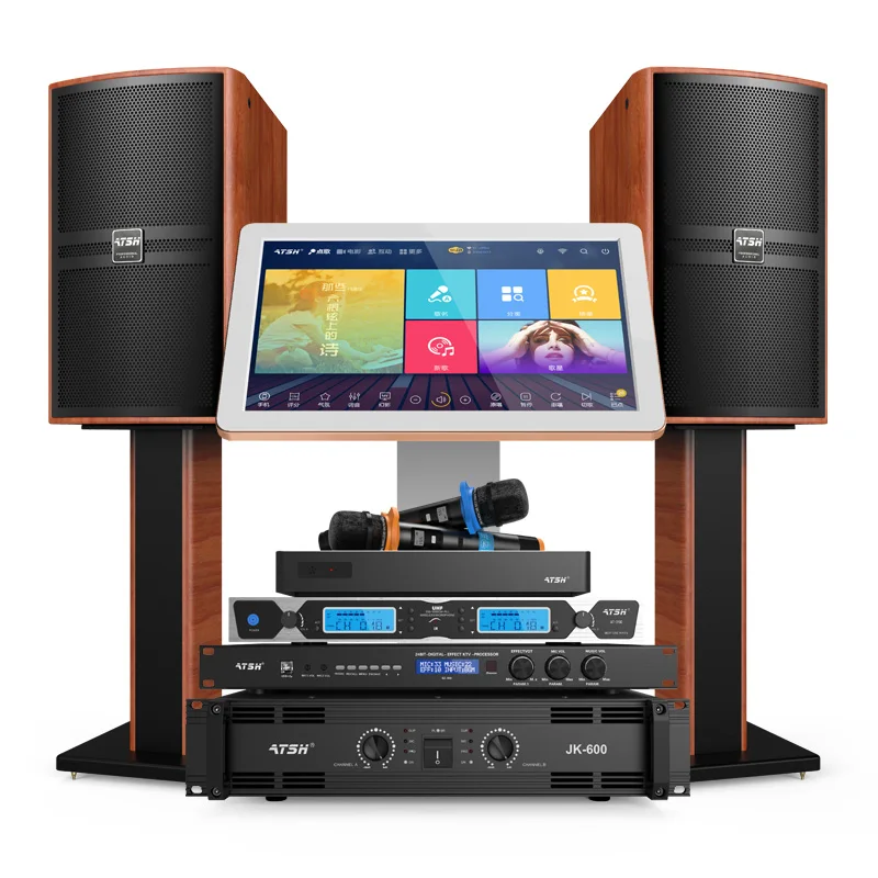 
Atsh Z6 villa family karaoke full frequency speaker equipment bar KTV audio 10 inch horn speaker speaker voice on demand system 