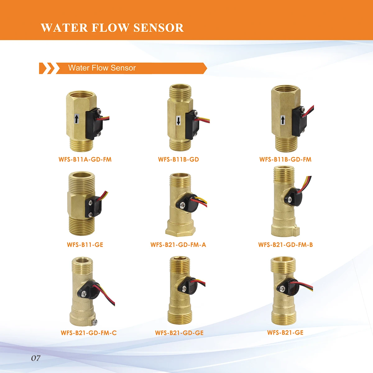 WFS-P21-Q20Q22-FM Water flow sensor plastic flow sensor