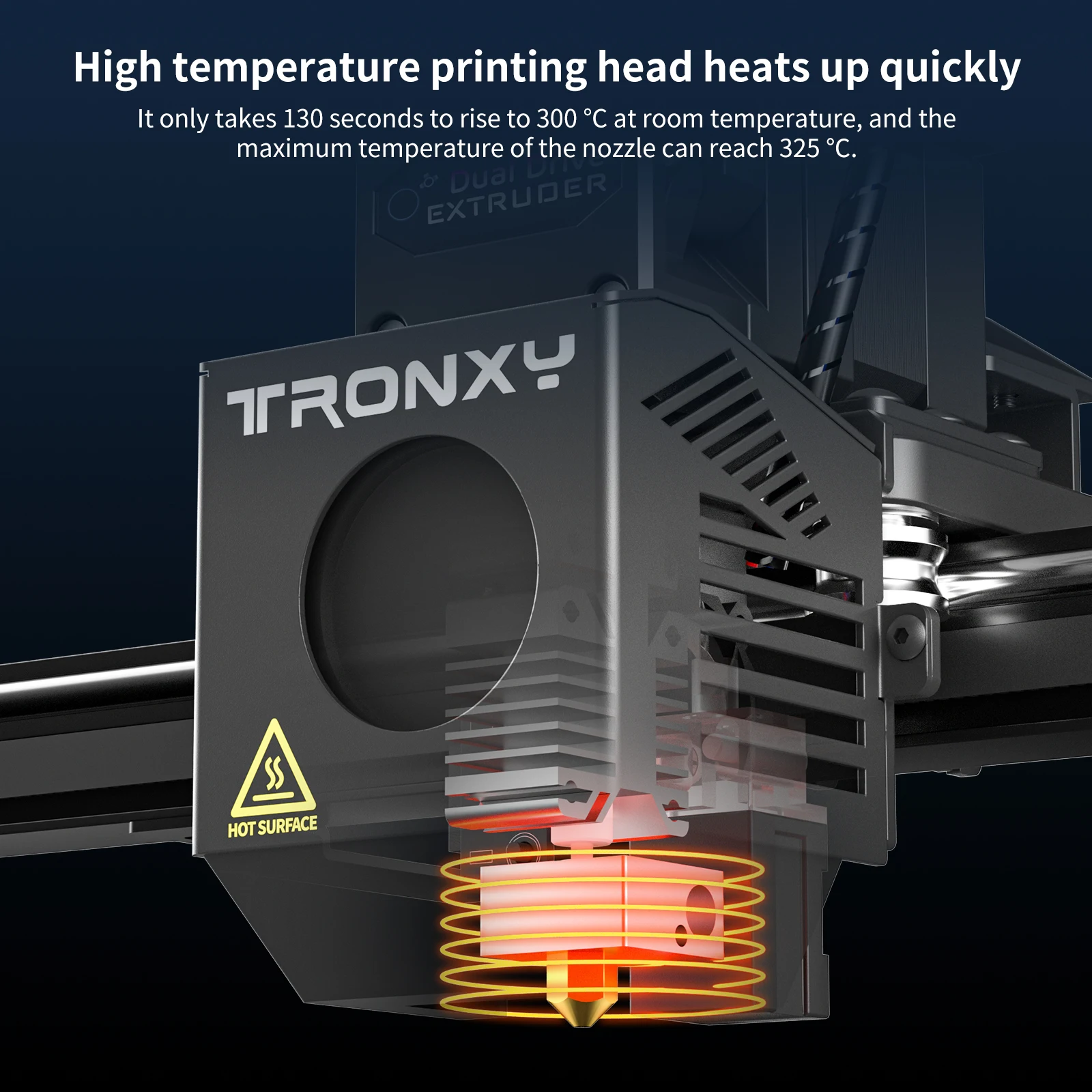 VEHO 800 Top sale auto leveling impresora 3d printing machine Dual extruder metal guide axis for large size 3d printing