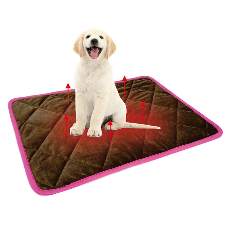 Flexible custom portable self heating mat thermal dog cat pet pad for full body