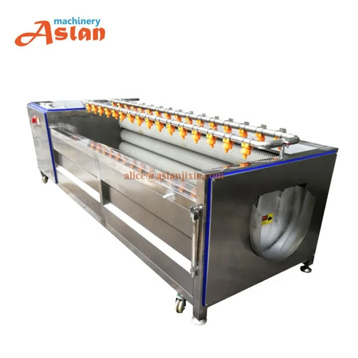 root vegetable skin peeling machine/ carrots hard brush water washing machine