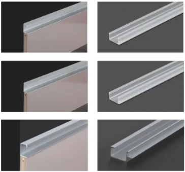 Wholesale Modern Style Aluminum G Profile Edge Pull Aluminium Cabinet Kitchen Hardware Handle
