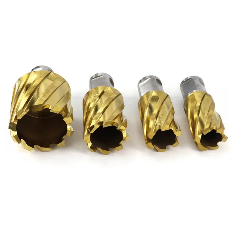 Royal Sino Titanium Plating 35Mm Hollow Drill Bit Core Drilling Tool Rail Weldon Shank Hss Annular Cutter