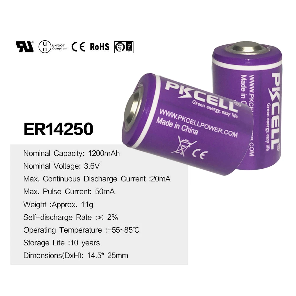  LISOCL2 1/2 aa литиевая батарея ER14250 ls14250 для