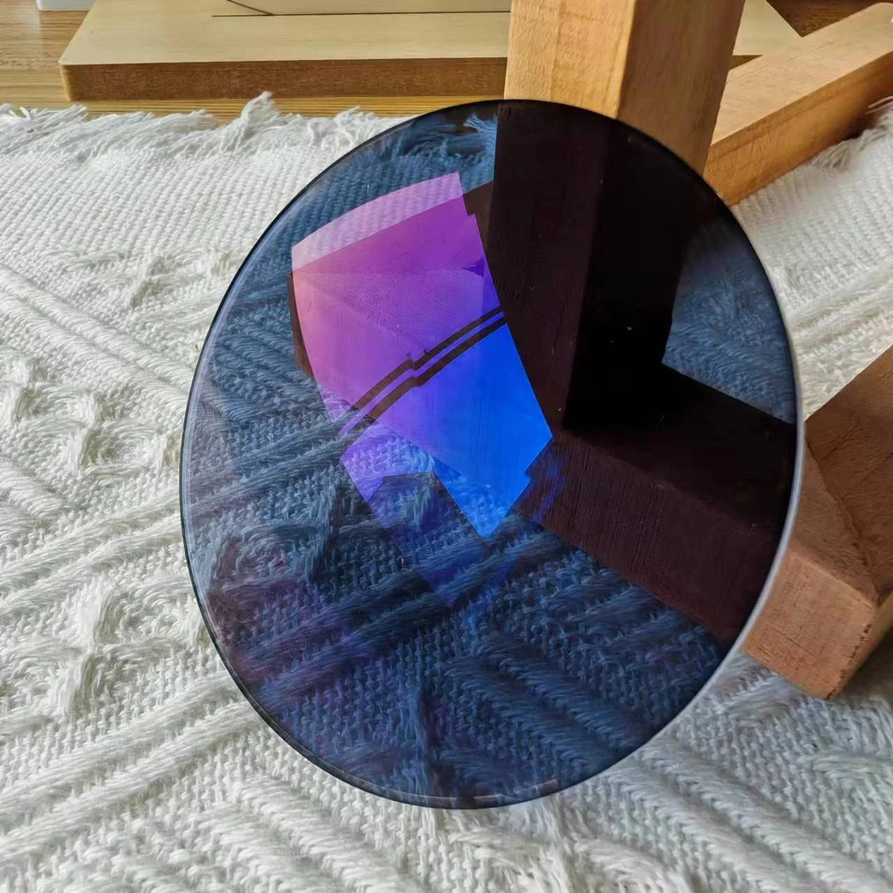 1.56 Anti-Blue Photogrey Round Top HMC Blue Cut Photochromic Grey Bifocal Optical Eyeglasses Lenses