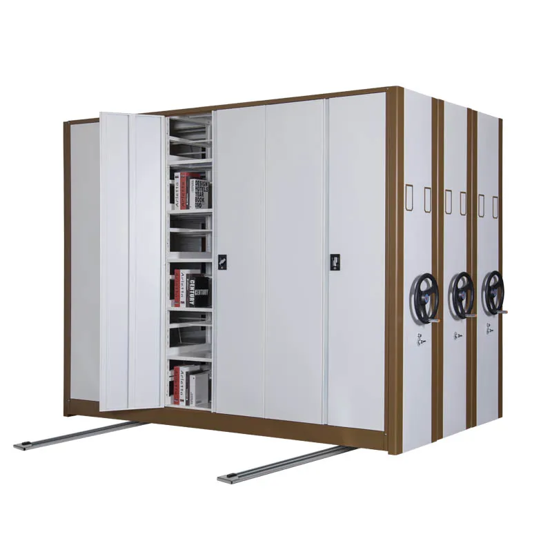 
Library furniture archive file compactor mobile shelving system 