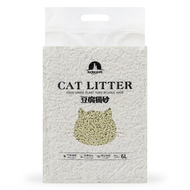 2022 Hot Sale Cat Litter Suppliers Wholesale 6L Plant Degradable Tofu 5 Flavors for Select
