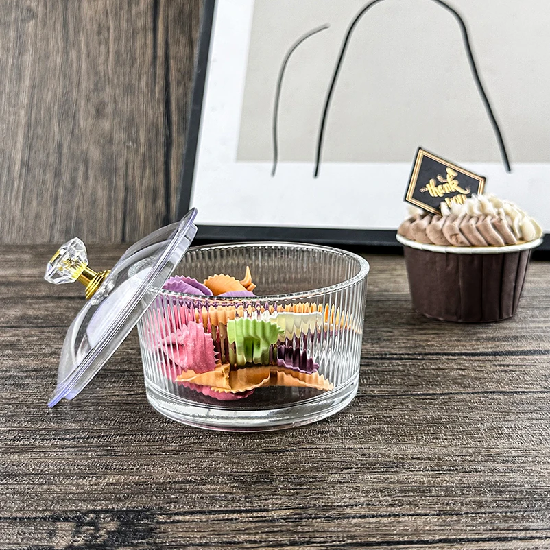 Wholesale Bulk Sale Factory Best Quality Glass Jar Kitchen Clear Glass Small Food Candy Sugar Jar