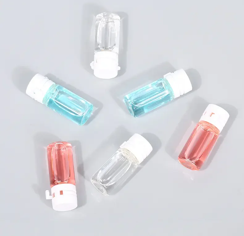 Empty  Portable 1ml 2ml 3ml 5ml Cosmetic Natural Anti-acne Essence Serum Glass Ampoule Bottle With Tear-off Easy Pulling Cap