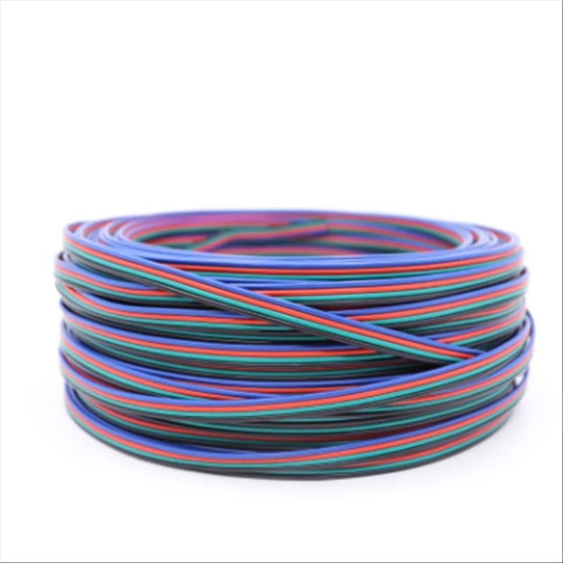 4P 22 AWG extension led wires cable for rgb led strip