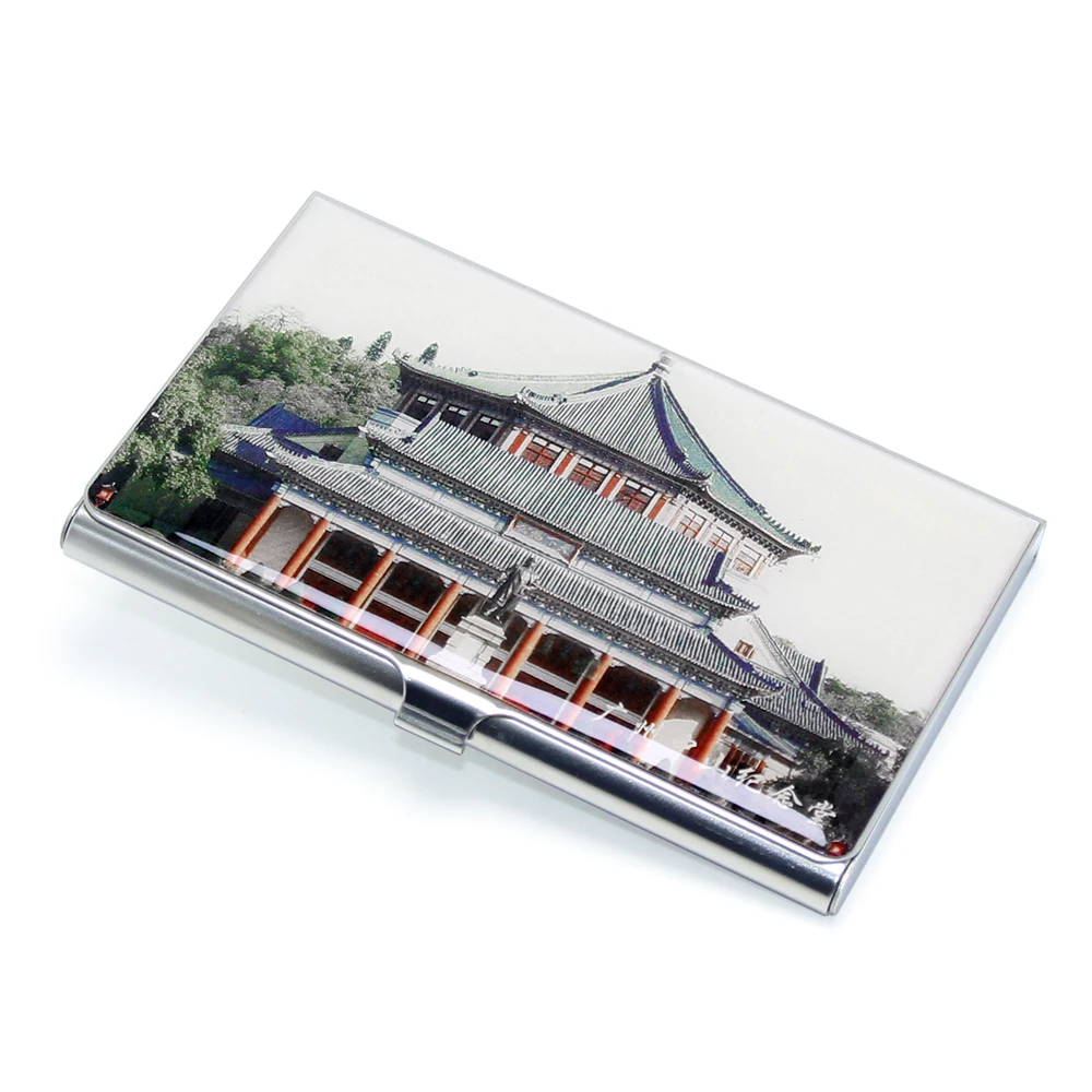 Деловые подарки, футляр для карт, кошелек, держатель, серебряный крест, кредитный банк, нержавеющая сталь, модный металлический сувенир, держатель для карт на заказ