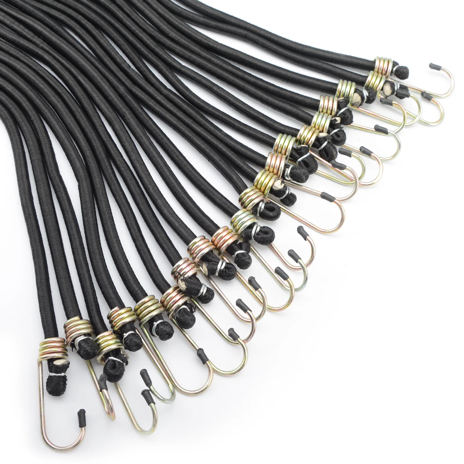 Heavy Duty Imported Rubber Latex 8mm Elastic Straps Bungee Cord with Hooks Luggage Straps Tie Downs Bungee Cord