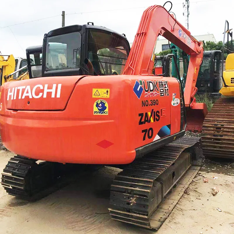 Wholesale Used Hitachi Zx70 Zx60 Mini Excavator Caterpillar 320D Model Yanmar Engine Pump Motor Cheaper Price Crawler Excavator