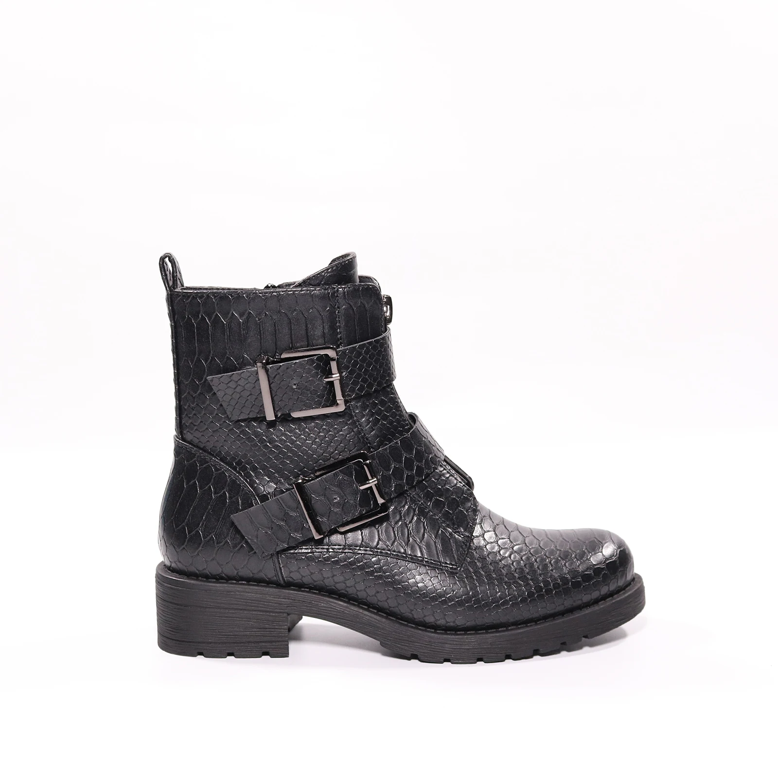 
High quality new design custom party wear black lace up ladies ankle boots 