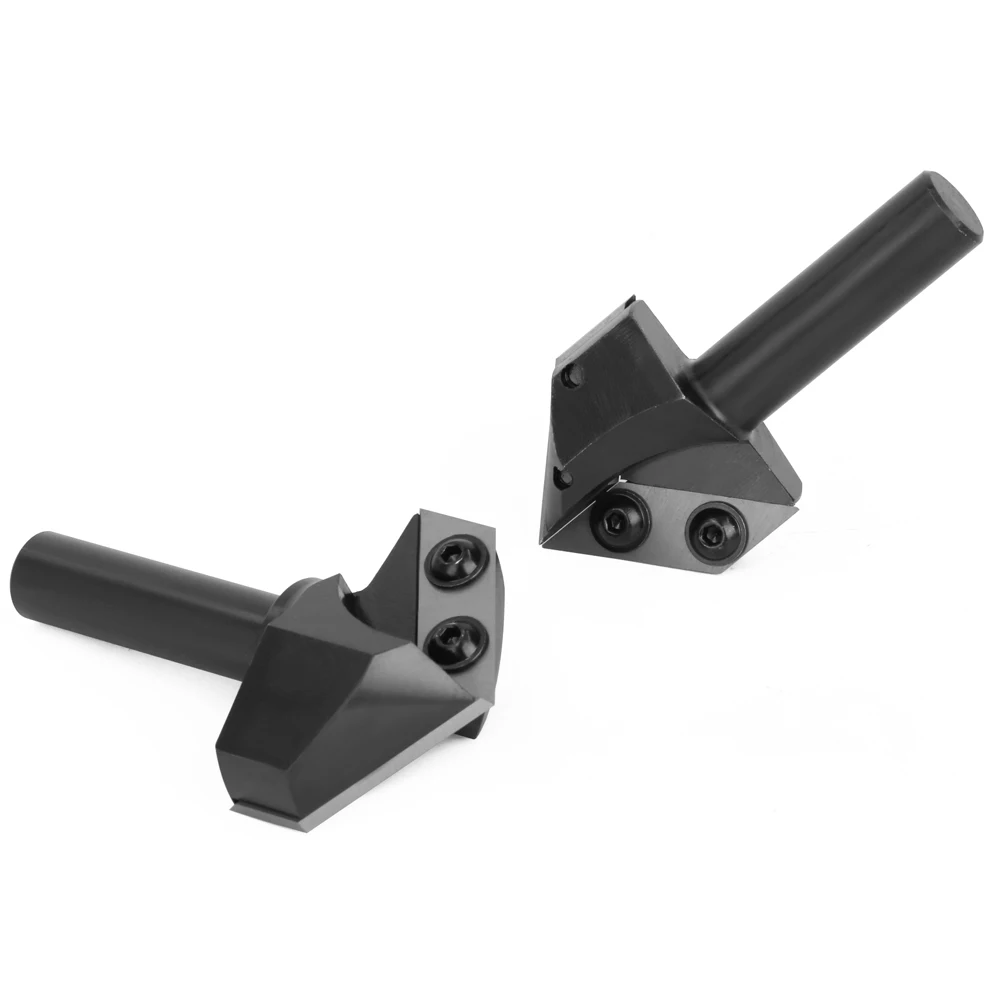 LAVIE 1/2 shanK 45 120 Degree V-Type milling cutter cleaning bottom woodworking tools Router Bit Set  X13G