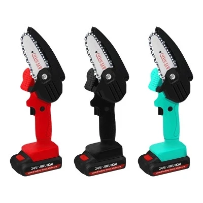 Mini Cordless Electric Chain Saw 4in Handheld Pruning for Trimming Fruit Tree Felling Branches Power Tool