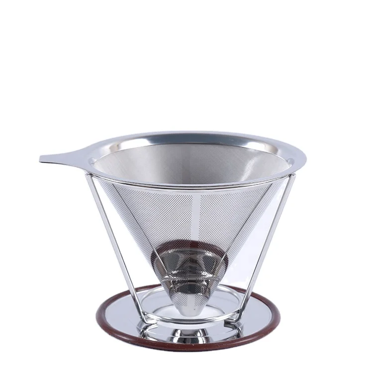 Hot sales pour over coffee cone clever coffee dripper/reusable stainless steel coffee filter