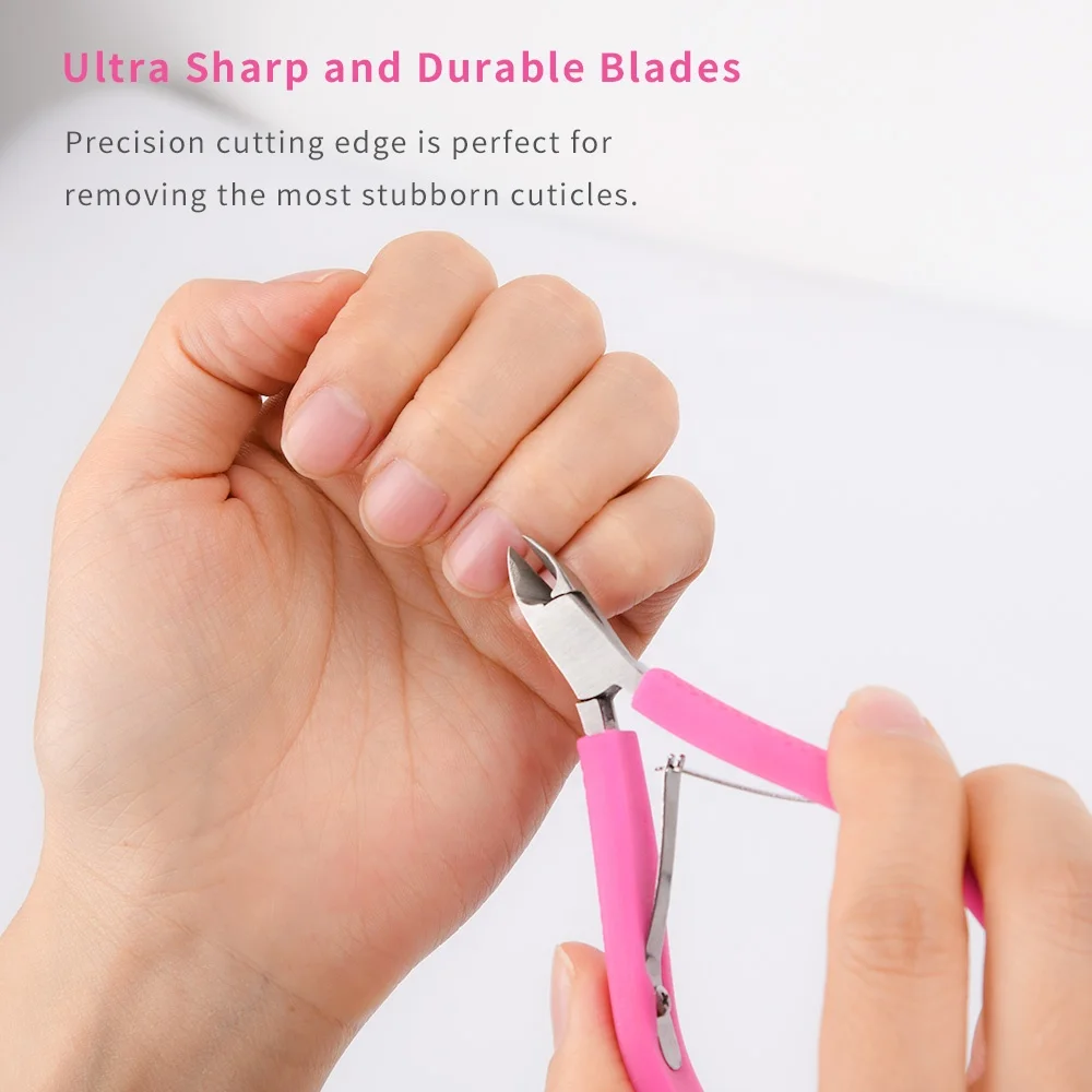 Silicone Handle Trim Dead Skin Cuticle Nippers Professional For Cuticle Remover