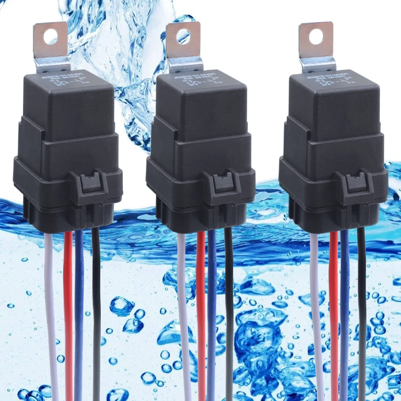 Bosch Style JD2912 Automobile Mechanical Spdt 40/30Amp 5Pin 12 V 12V 40A 40 Amp Automotive Auto Waterproof Relay With Socket
