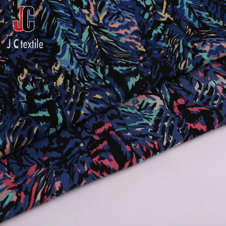 AJ1765 JC TEXTILE textured fabric rayon shally print fabric
