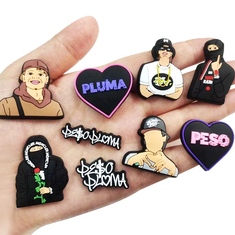 2023 mexican famous singer shoe charm peso pluma croc charms