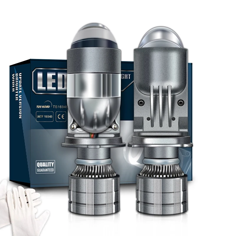 Super Bright G21 LED Mini bi-led Projector Lens H4 Car Headlight Bulbs Focused Light for  SUV ATV Motorcycle Car Truck