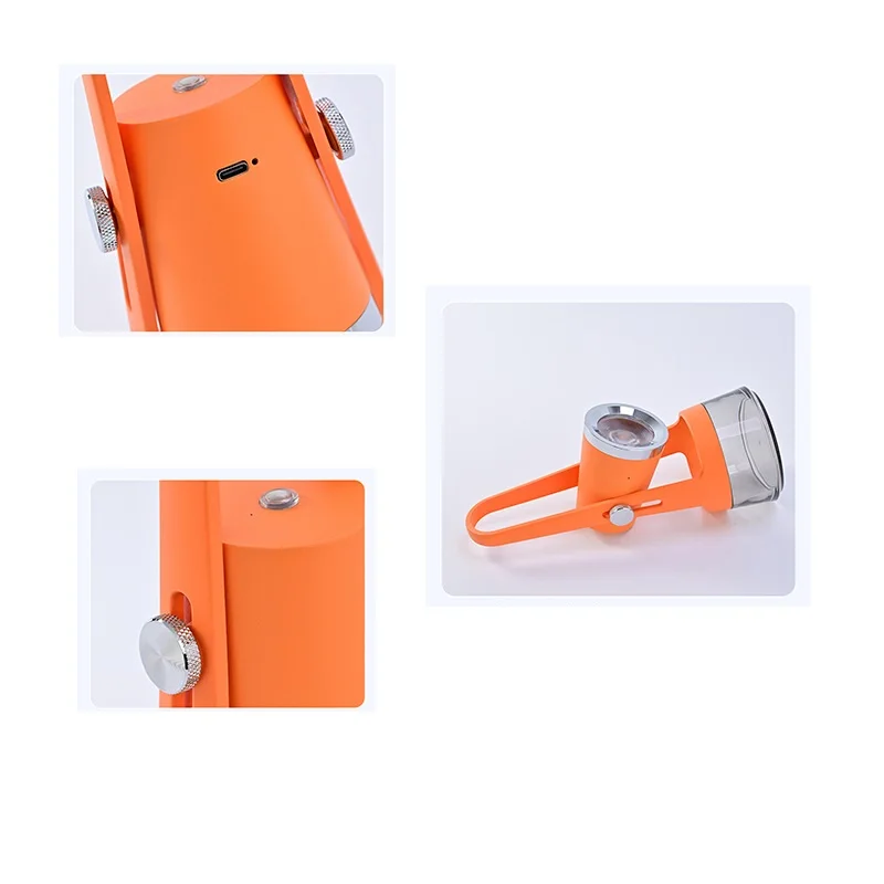 Modern Rechargeable Table Lamp Adjustable Angle Retro Living Room Bedside Desk Smoke-Free Candle Melt Warmer Hotel Use Metal