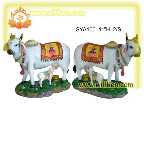 Nandi Cow statues Resin Indian God for diwali