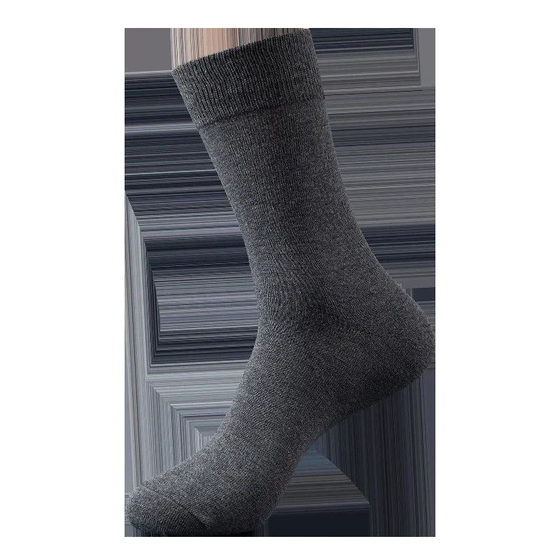 Wholesale Cheap Men 100%  Cotton Hosiery Solid Color Breathable Custom logo  Crew Socks Casual Sports Socks