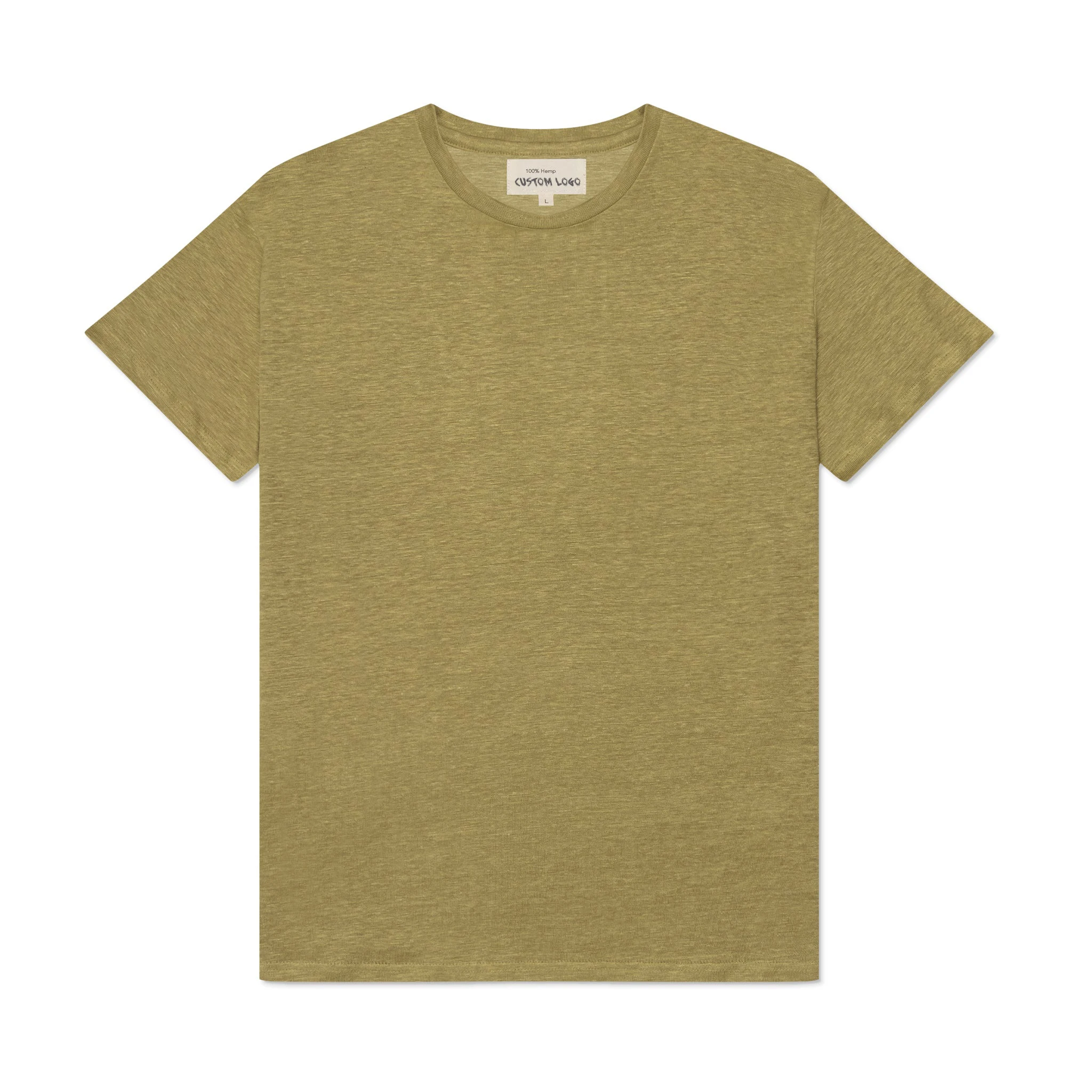 Luxury quality Breathable Chemical-Free 180 gsm 100% pure organic hemp Knit T-Shirt hemp Unisex Tee
