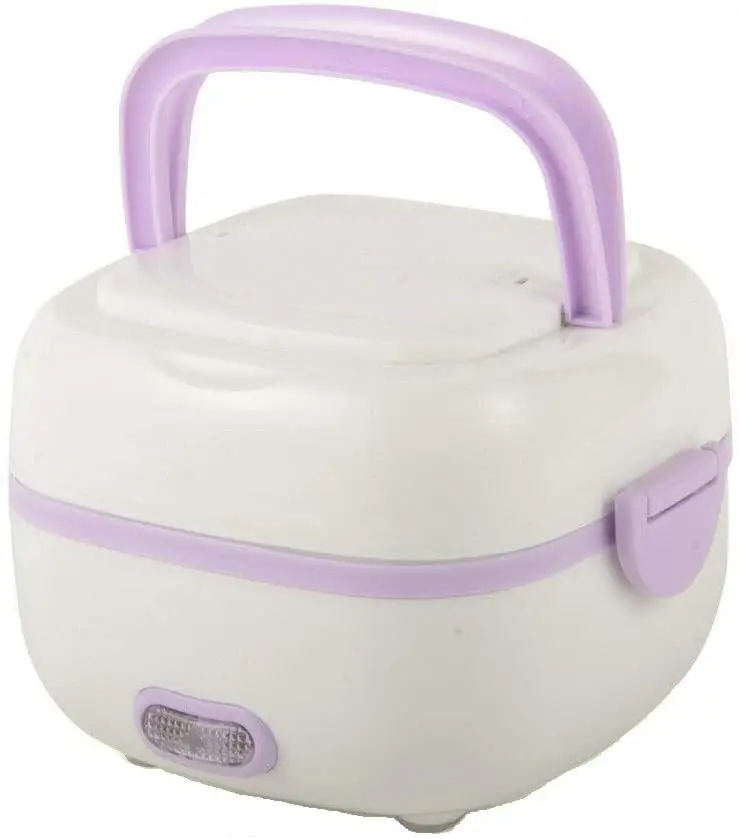 
Lunch Box,1L Portable Electric Heating Lunch Box Multi functional Mini Food Storage Warmer Container Rice Cooker Food Steam 