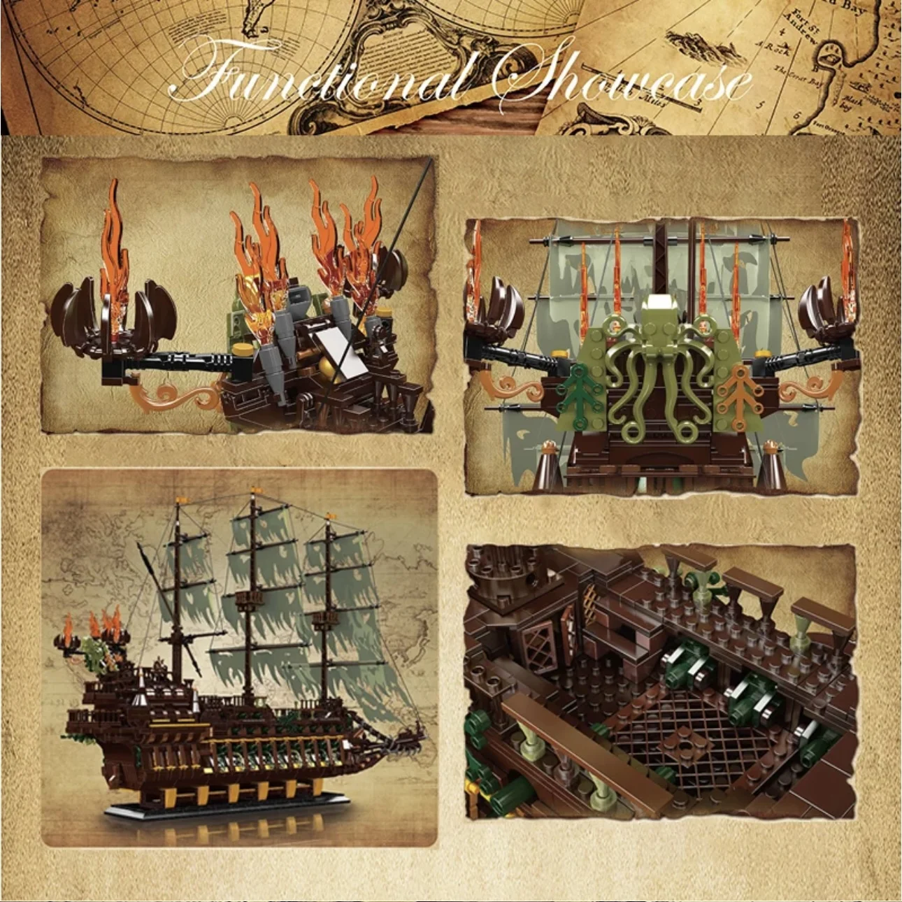 Форма King 13197 Летающий Dutchman парусник игрушка конструктор Модель 4364 шт. сборка Набор строительных блоков для мальчиков